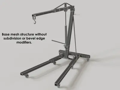 workshop-enging hoist Low-poly 3D model