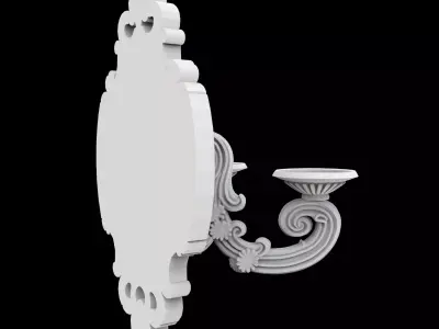 Classic Victorian Candle Sconce 3D Print Model 3D print model