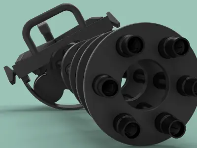 Machine gun 3D model order
