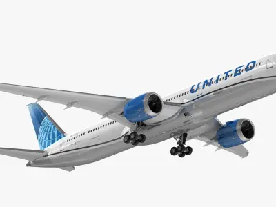 Boeing 787-10 United Airlines 3D model