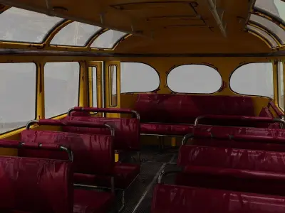 Bus PAZ - 672 Low-poly 3D model