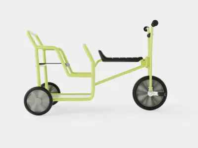 tricycle Low-poly 3D model by LibraryOf3D