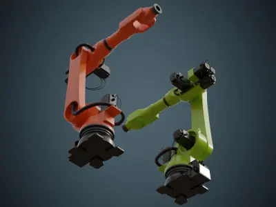 Industrial Robot 4A Low-poly 3D model