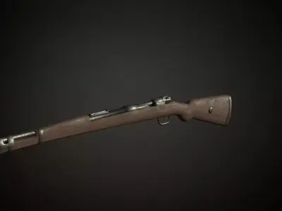 Kar 98k german ww2 rifle Low-poly 3D model