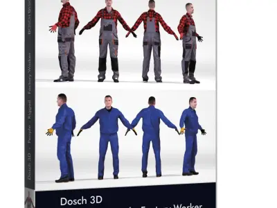 Dosch - People - Rigged - Factory Worker 3D model