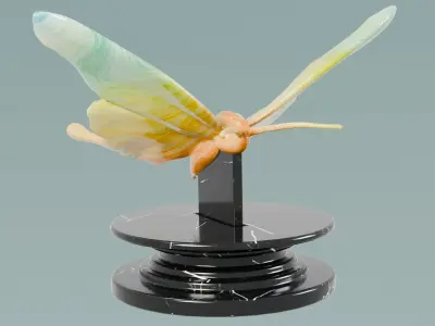 Home Decor Butterfly statue Low-poly 3D model