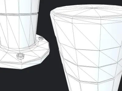 Road Block Pillar PBR Low-poly 3D model