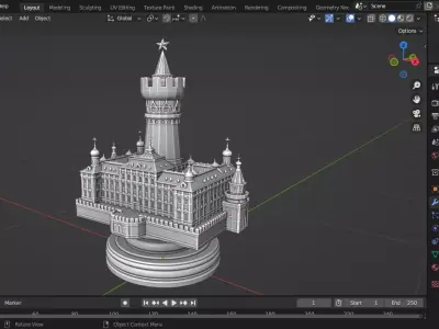 Russian Grand Kremlin Palace Rook Cheass Piece 3D print model