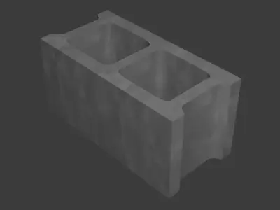 Cinder Block Free low-poly 3D model