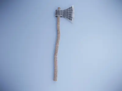 Lumberjack ax Low-poly 3D model