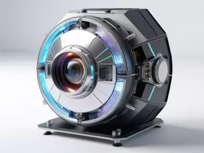 Futuristic Holographic Projector Broken Lens 3D model