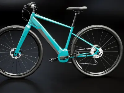 Generic Electric Cross Fintess Bicycle 3D model