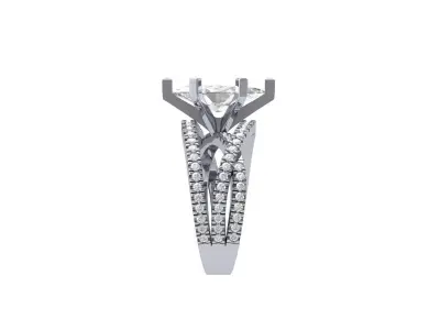 Marquise Ring 3D print model 5