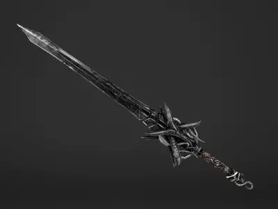 Scissor Sword Low-poly 3D model