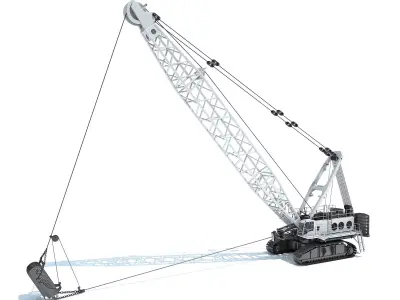 Dragline Excavator Mining Construction Machinery 3D model