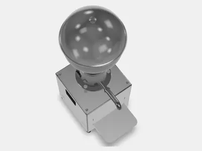 Stainless Steel Oil Press Machine Realistic Industrial Model Low-poly 3D model