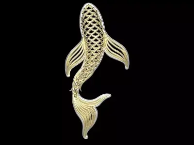 Fusion Fish Jewel 3D print model