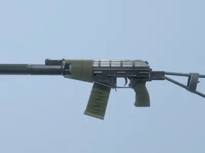 Soviet Assault Rifle - AS VAL Low-poly 3D model