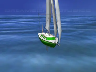30 Foot Sailboat V12 3D model
