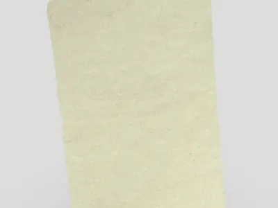 Parchment sheet of paper Low-poly 3D model