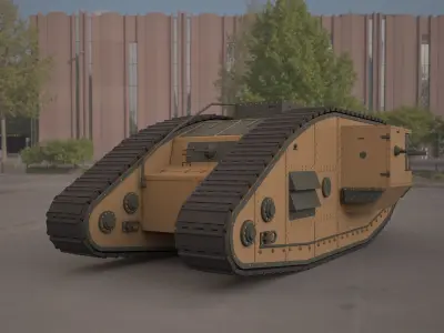 Mark V tank 3d model 3D model
