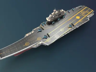 Admiral Kuznetsov Aircraft Carrier 3D model