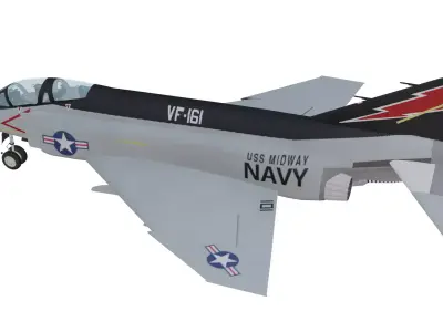 McDonnell Douglas F-4E Phantom II Low-poly 3D model