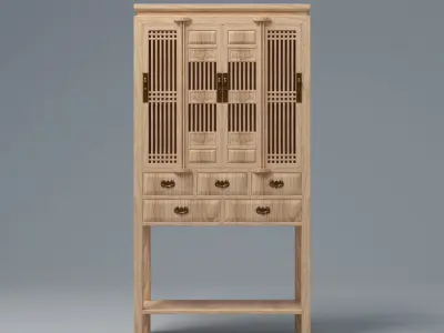 ANTIQUE CABINET SET 3D model