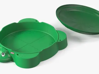 Little Tikes Turtle Sandbox with Covered Shell Green 3D model