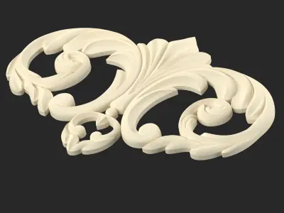 Decorative mirror carving 3d model 3D model