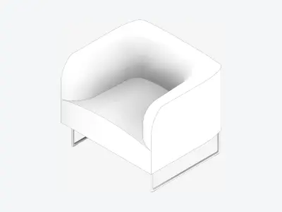 Furniture - Chair - Contemporary - Line - Type 2 Low-poly 3D model