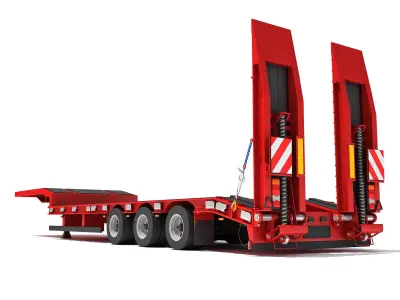 Low Loader Semi Trailer 3D model by 3D-Horse