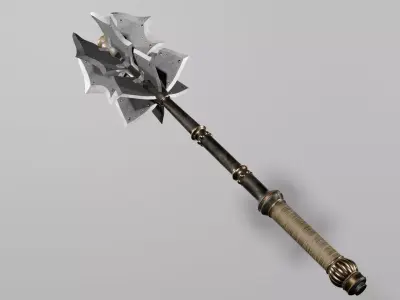 Battle Mace Low-poly 3D model
