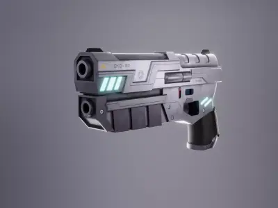 Futurist gun 3D model