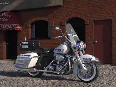 US NYPD Motorcycle Road King  purchase 3D model