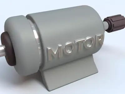 Motor - Rigged Low-poly 3D model