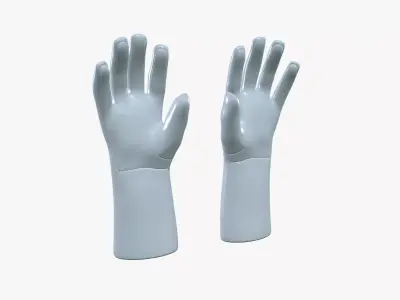 Heat resistance gloves 3D model