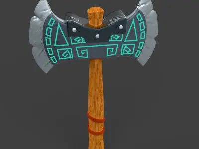 AXE Stylized Weapons Low-poly 3D model