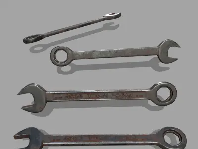 wrench Low-poly 3D model 33