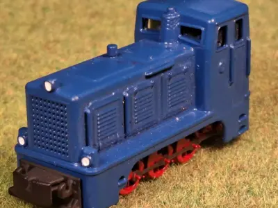 Diesel locomotive LKM V10C 1-87 H0e750mm resin 3D print model