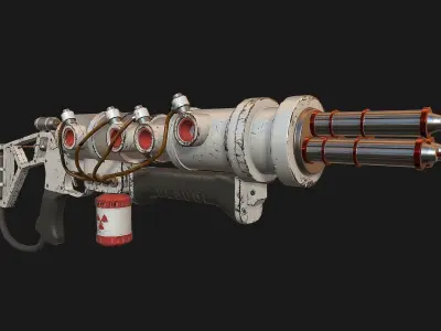 Next Gen Sci-Fi Gun Low-poly 3D model