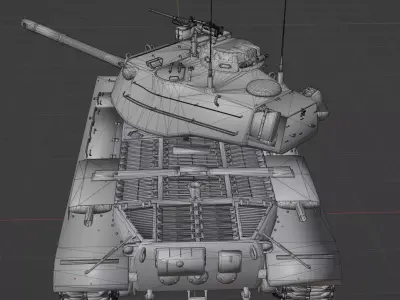 M47 Patton Low-poly 3D model