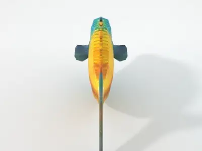 Rainbow Fish Low-poly 3D model