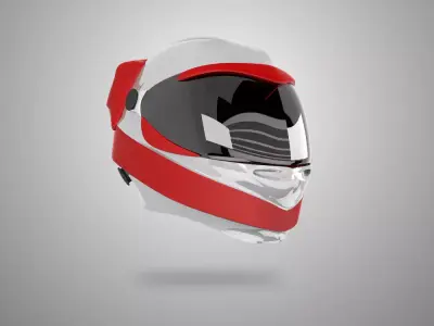 Helmet 3d motorcycle Low-poly 3D model