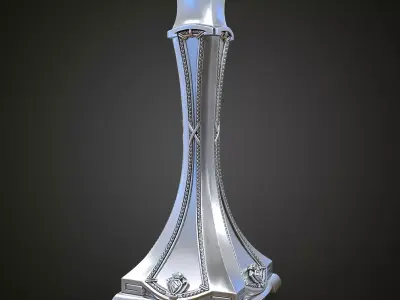 Candlestick silver 3D print model