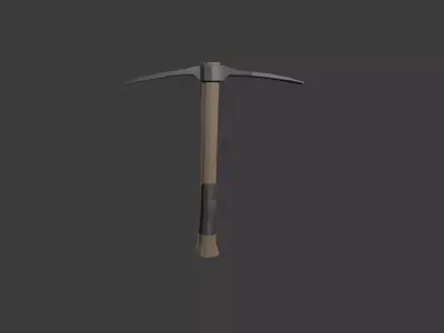 Low Poly PickAxe Low-poly 3D model