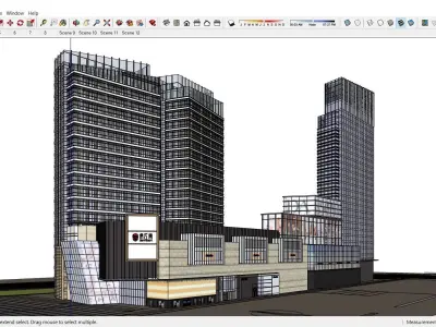 Sketchup Commercial Complex 115 3D model