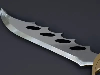 Combat Knife - High Poly Realistic 3D Model 3D model