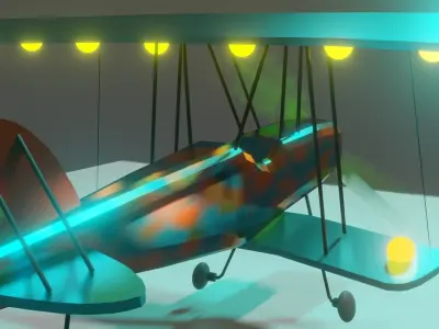 this is a model of a aircraft made in blender 3D model