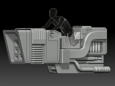 sh figuarts SCI-FI JET HOVERBIKE N2 3D print model